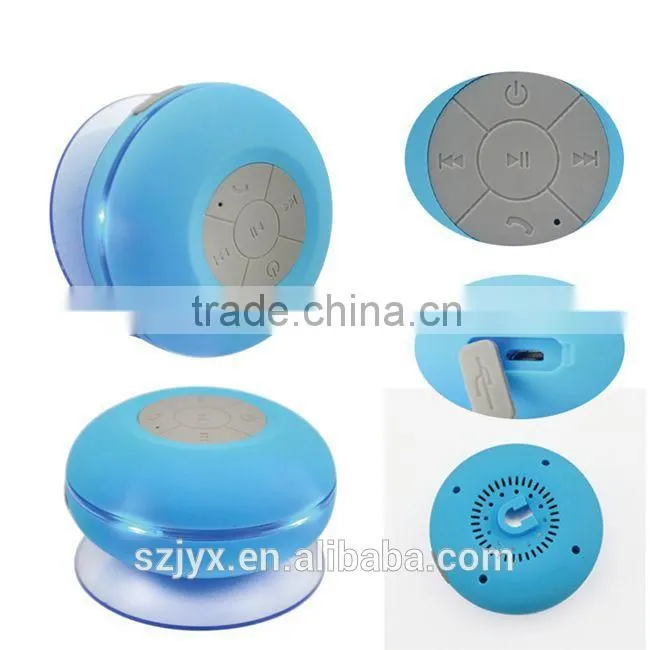 Funny portable waterproof shower bluetooth speaker, enable adsorb on wall and car