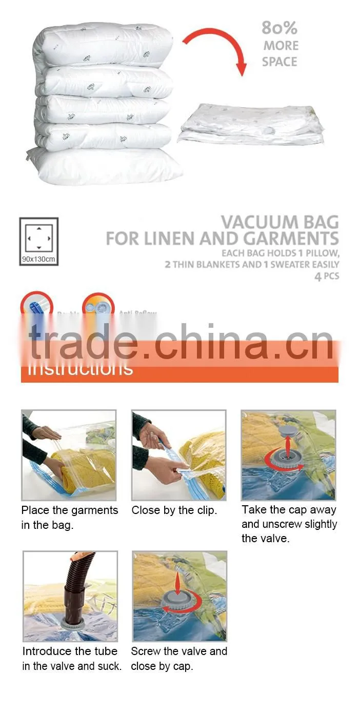 Hot sell vacuum bag for clothes storage and Space Saver vacuum bags