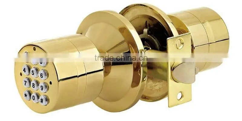 password code key knob lock with single latch