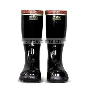 Steel Toe High Heel Rubber Safety Boots Mens