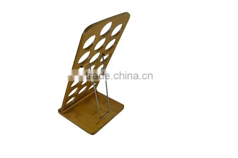 DX001/Bamboo Wooden Spice Jar Shaker Recipe Holder Rack Stand