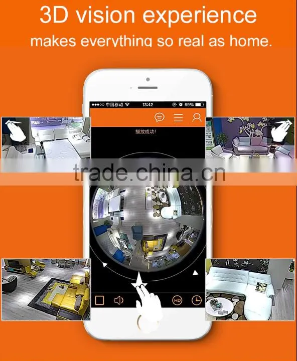 WiFi Fisheye Cloud Smart fisheye wifi Bulb camera