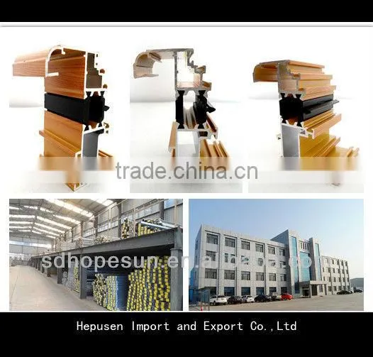 Thermal Insulated wood grain aluminium extruded profile