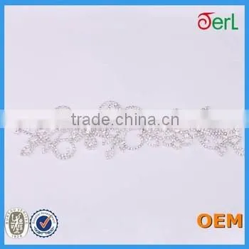 2016 New Design Small Size Rhinestone Decorative Applique for Garments