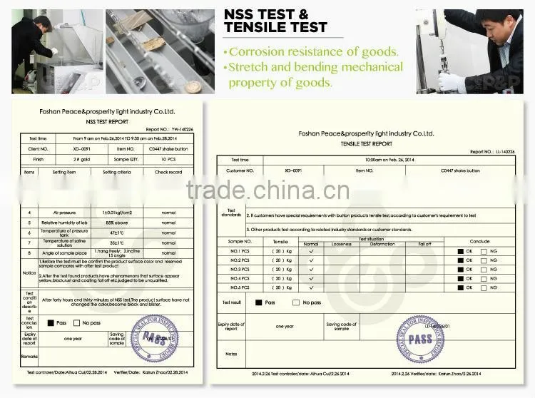 Women garment metal meterial surrounded polyester button