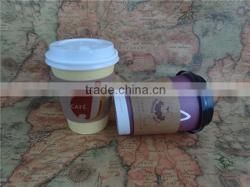 Universal paper sleeve for 8 oz and 12/16/20 oz paper coffee cup