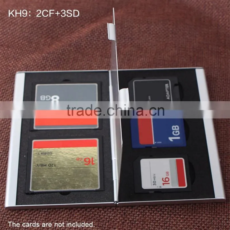 LYNCA mini aluminium alloy metal storage box for SD PSV TF CF memory card case holder protecter camera accessary