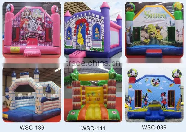 hot-selling CE certificates inflatable bouncy castle with water slide