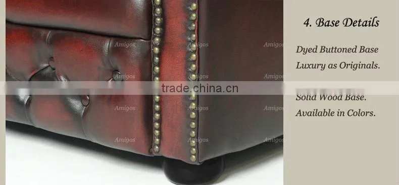 Excellent Leather 3+1 Seaters Chesterfield Sofas