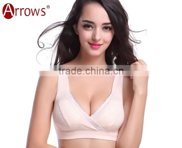 100% Cotton Apricot Breast Feeding Maternity Sleep Bra For Nursing Mothers Breastfeeding Wire Free Nursing Bra Yoga Sport Bra