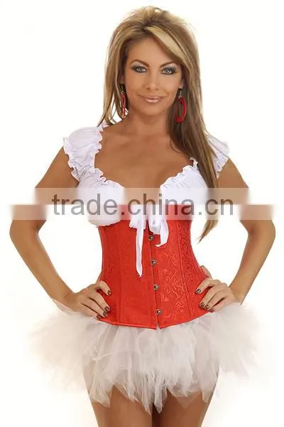 Accept paypal wholesale women underwear brocade sexy red mature corset