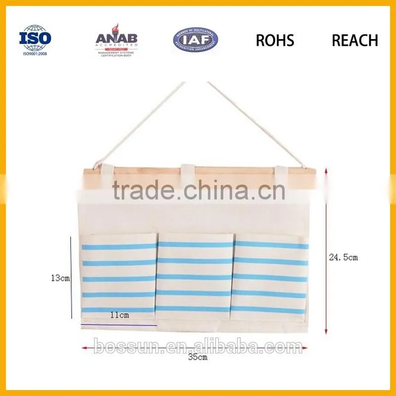 Manufacturing wall hangings bags with pockets for storage