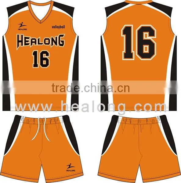fast delivery plain color volleyball uniform designs