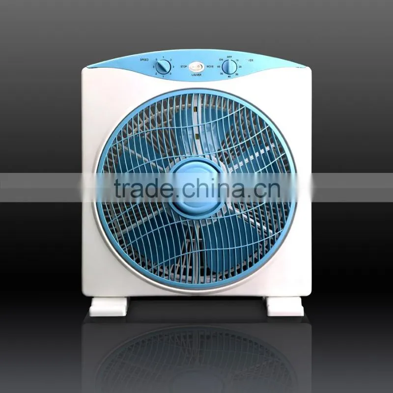 12 inch simple design electric plastic blue box fan