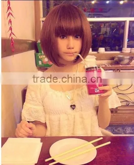 Hot style Student short bob wig natural looking cheap wigs
