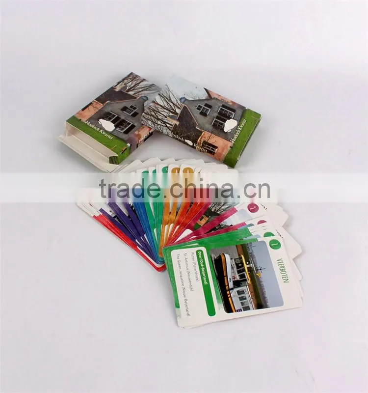 2016 Full Color High Quality Custom Educational Paper Cards