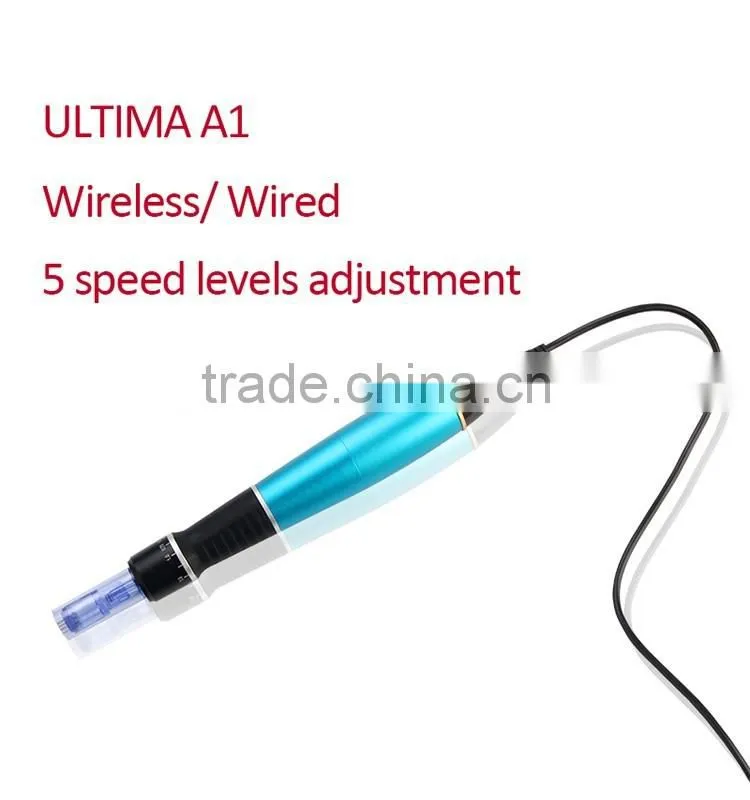 2016 blue wireless derma pen Dr pen microneedle dermapen rechargeable Dr pen