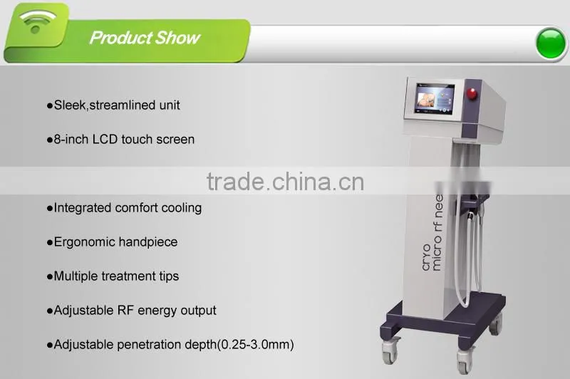 RF fractional micro needle, integrated comfort cooling, ergonomic handpiece, suitable for spa, salon, beauty center