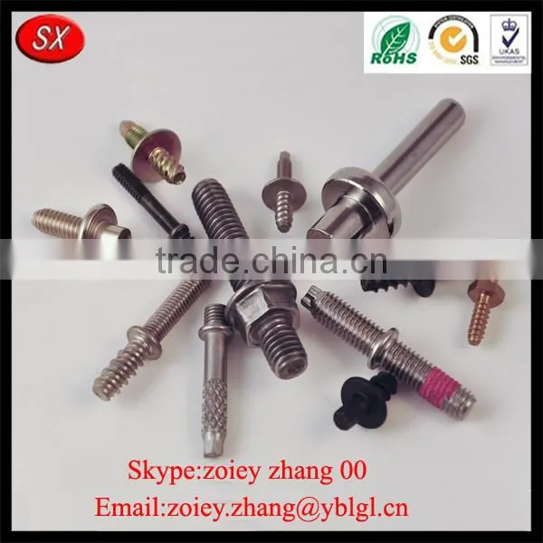 High Precision Carbon Steel Blacken Double Thread End Screw Rod