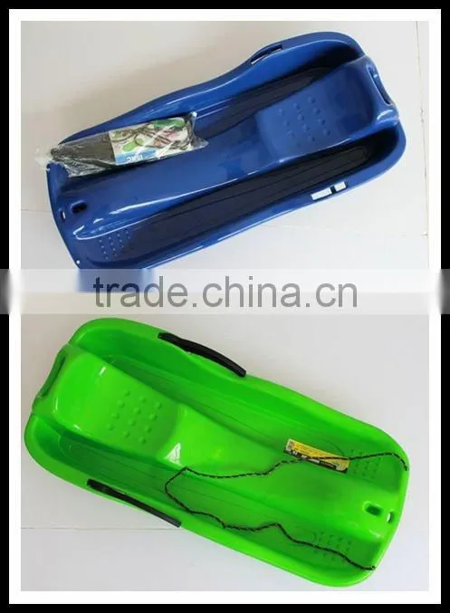 plastic snow sledge with rope and brake