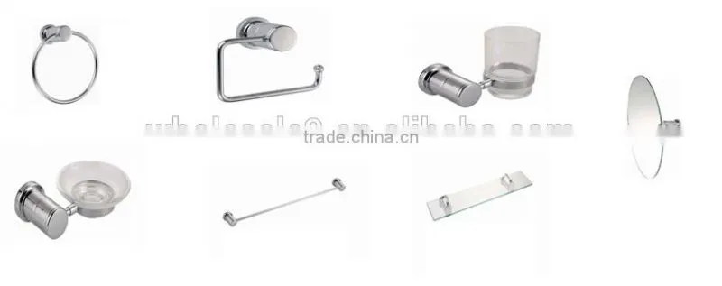 new design modern zinc alloy chrome bathroom accessory set