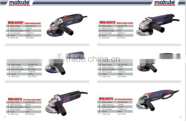 Professional High Quality 230mm 570w 100mm Electric Angle Grinder with Angle Grinder Spare Parts, Angle Grinder Switches & Pads