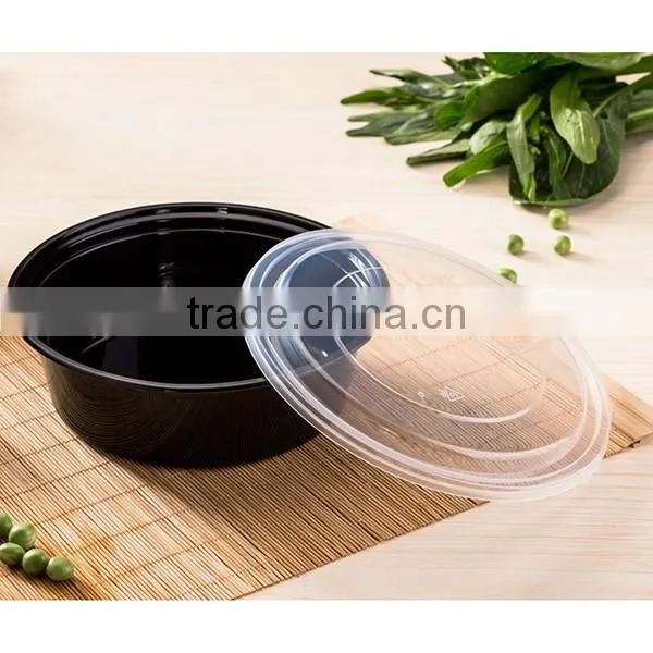 1000ml round dispoable pp plastic take away bowl/food container