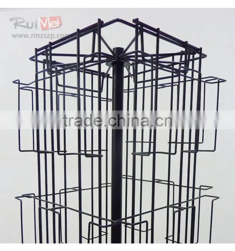 Multi-Tier 4-side rotating greeting card display racks for sale