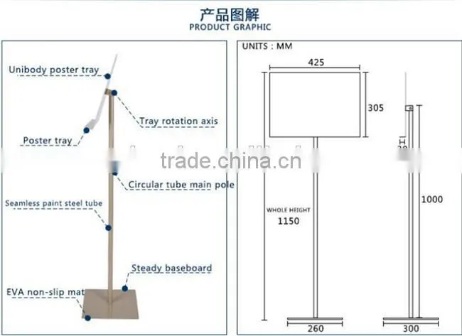Boost Your Sale!!! Free Standing Outdoor Metal Poster Display Rack