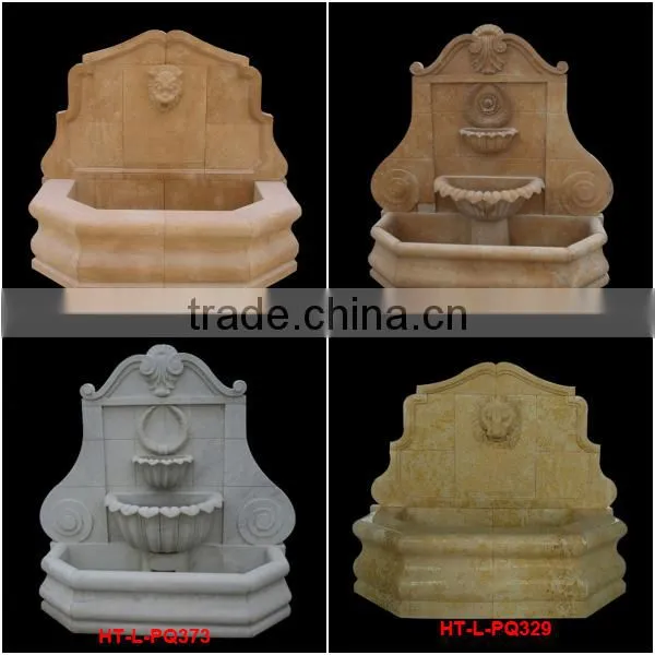 Marble Wall Water Fountain with Lion Head