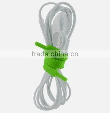 Silicone Cable Holder&shoelace shaped silicone cable tie&silicone phone stand