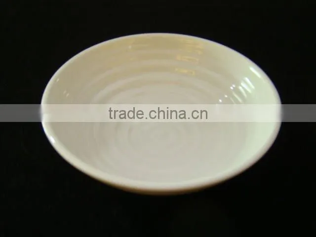 hotel white round melamine sauce plate