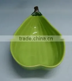 cute decorative ceramic red apple plate