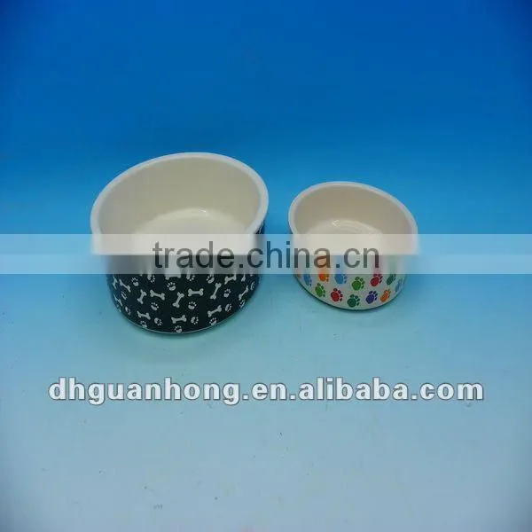 Ceramic dog bowl