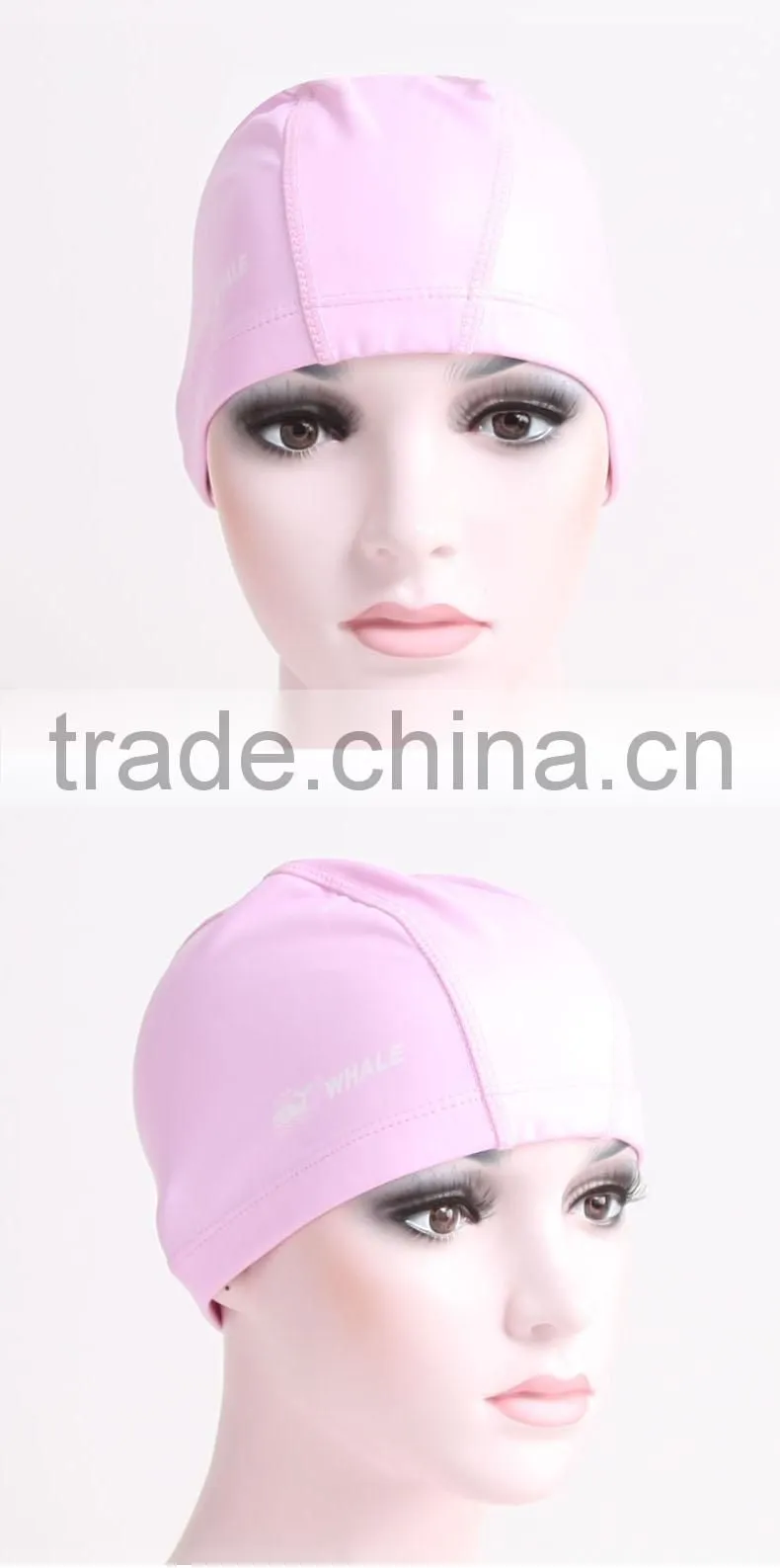 PU material waterproof swimming cap with 2 layers coated swim cap(CAP-1301)