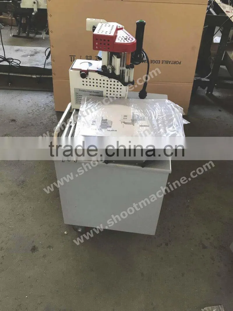 Portable Edge Banding Machine Model IIII with Hot melt adhesive pot volume 160ml and Pre-heating time about 10 Min