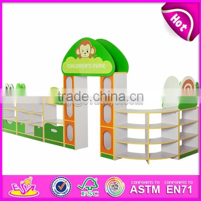 Customized early education center wooden children toy storage furniture W08C202