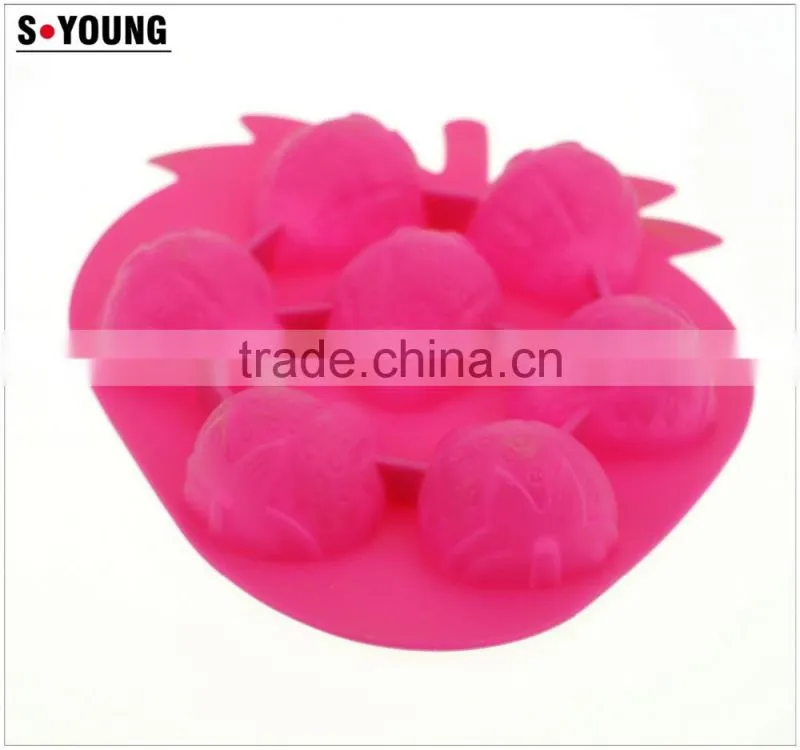 11098 Popular Baking Tools Silicone Strawberry Shape Cake Moulds