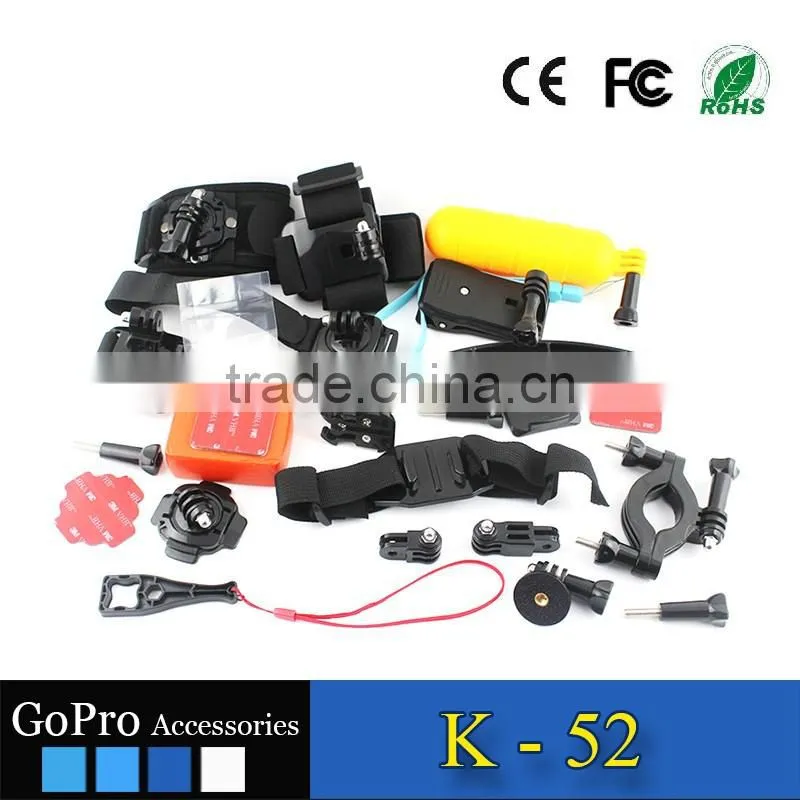 2016 hot selling cheap factory price bundle of accessories products kit used for gopros accessories sports DV action camera kits