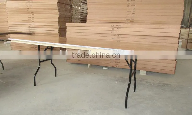 plywood used hotel reception banquet cheap round wooden folding dining table for party