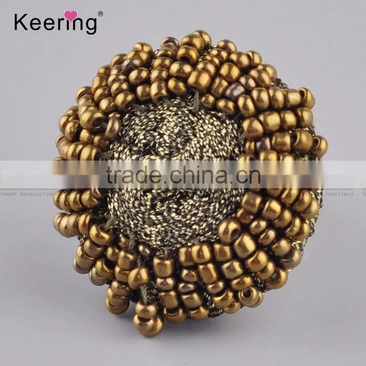 wholesale decorative gold beaded shirt buttons for clothing WBKA-290