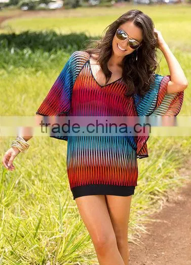 colorful ladies short top