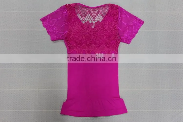 Ladies lace top seamless top