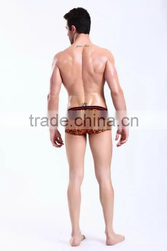 Wholesale leopard boxer for men manufacturer brand underwear nylon mens boxer short panties