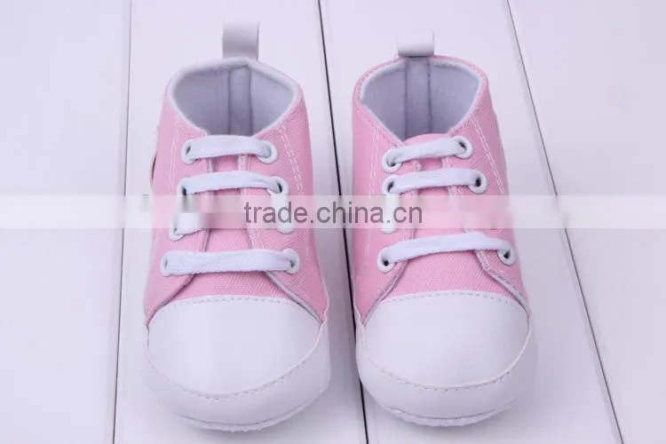 2014 new baby product boys and girls canvas shoe infant baby canvas shoe