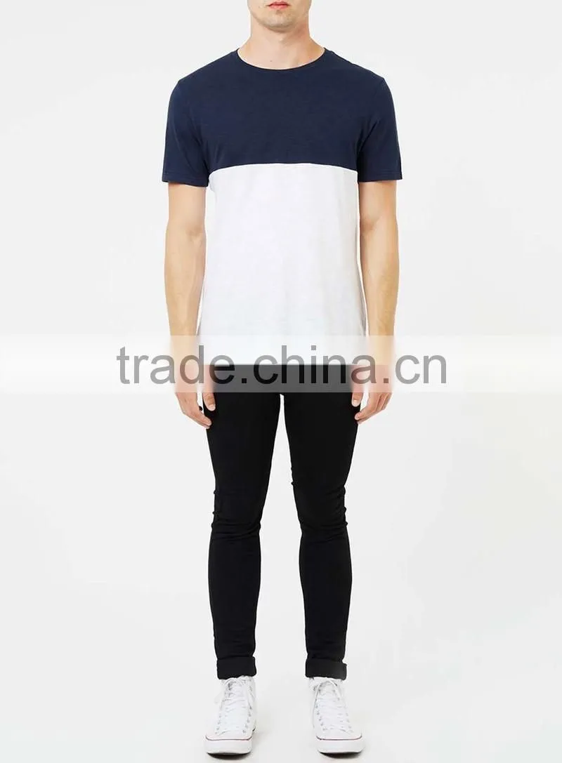 wholesale custom navy blue and white mens t-shirts 100% cotton t shirts