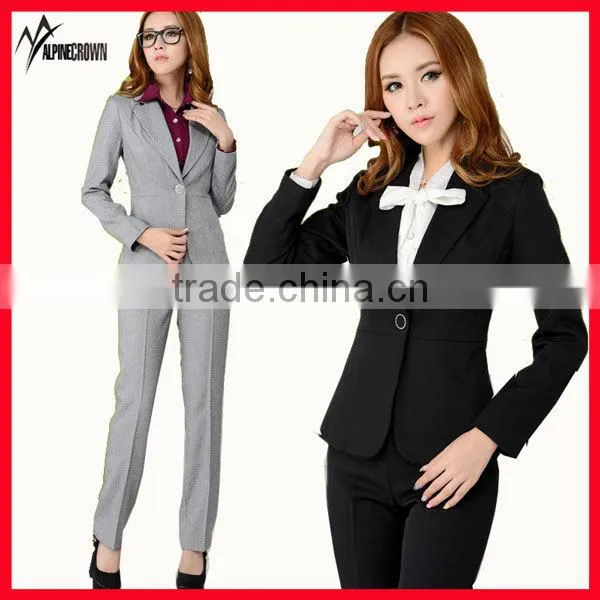 slim design with lapel suit, single button official suit