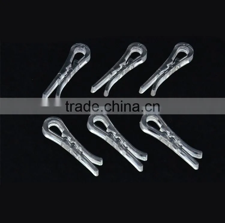 4.1*1.2cm Garment Accessory Transparent Plastic Clips for Packing
