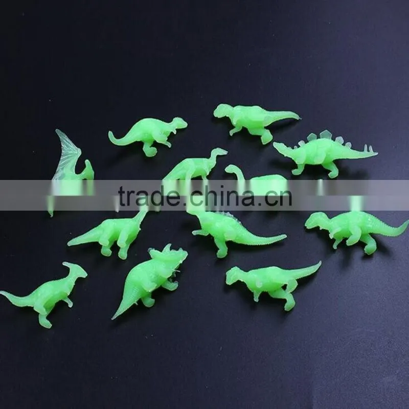 Glow in the dark Mini PVC plastic figure dinosaur luminous dinosaur toys
