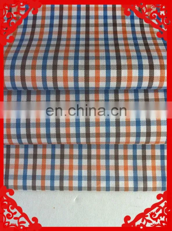 2014-2015 fashion latest new Italy design pattern 100%cotton cvc t/c y/d dyed check orange fabrics